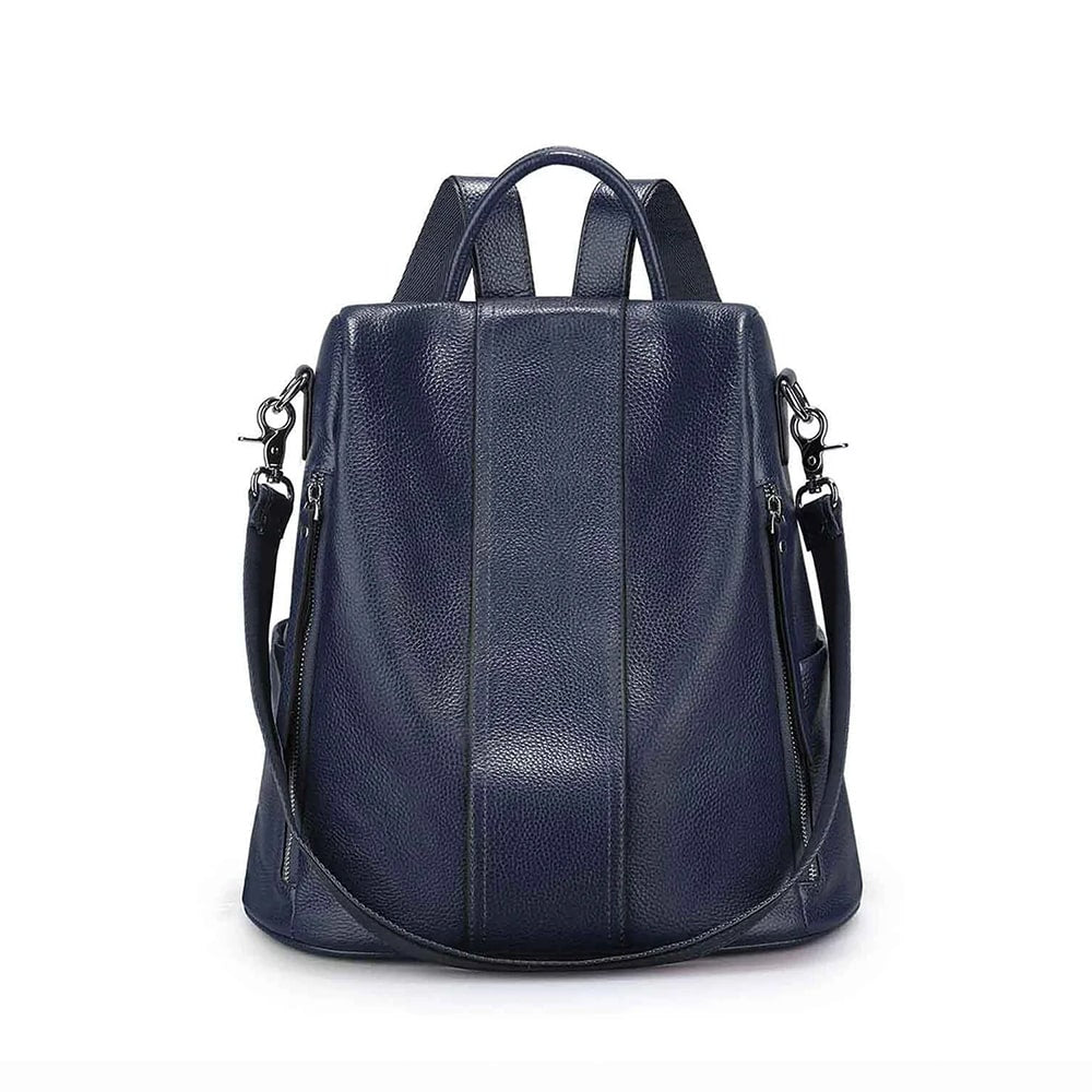 Genuine Leather Backpack Purse for Women Multi-functional Elegant Daypack Soft Leather Shoulder Bag Office, Shopping, Trip