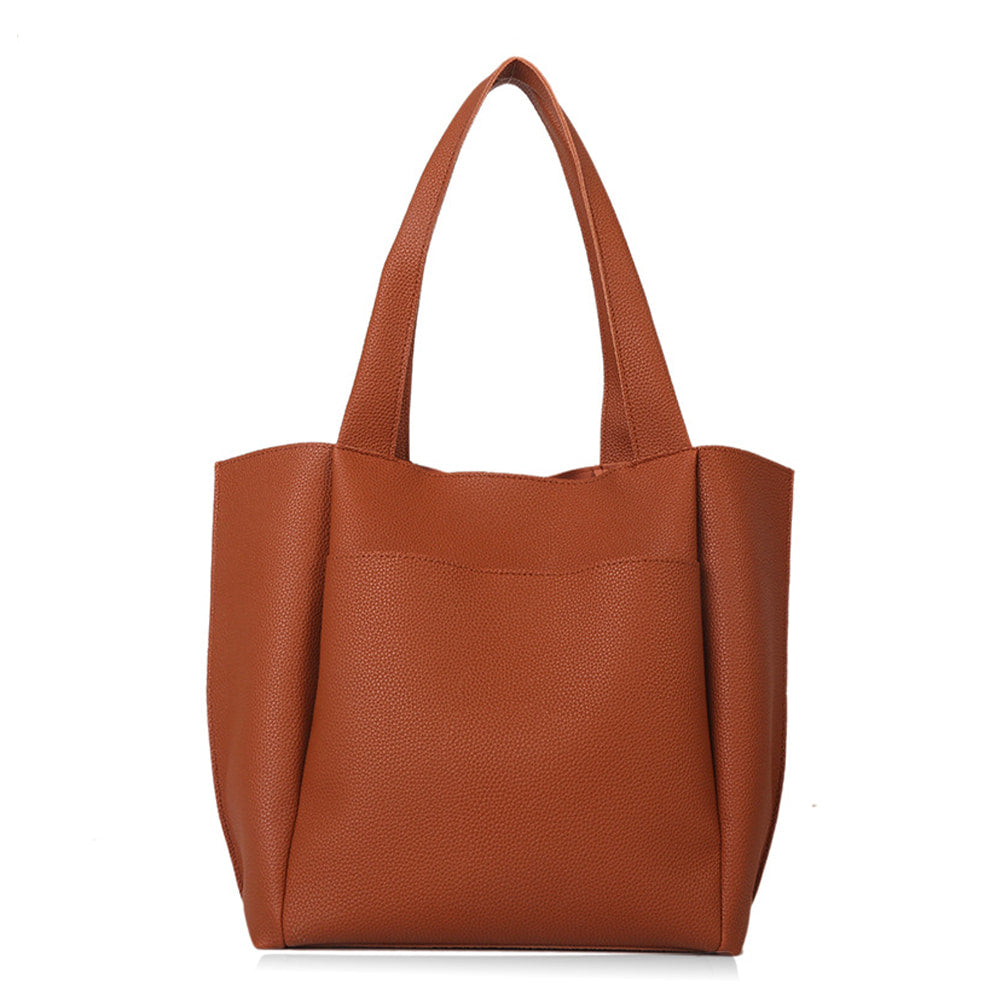 Genuine Leather Tote Bags for Women, Soft Shoulder Purses, Casual Handle Handbags Work Travel